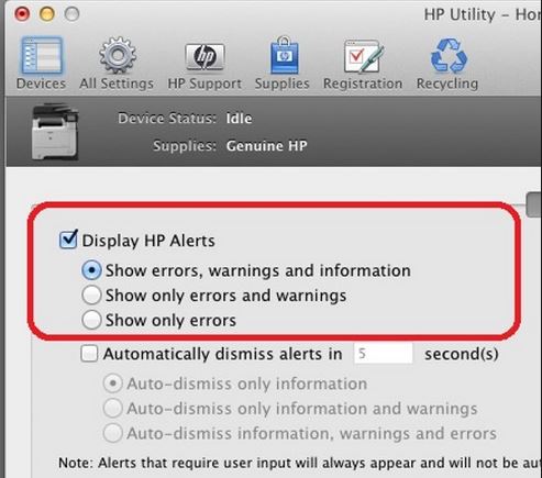 How to Turn Off the Align Printer Notification