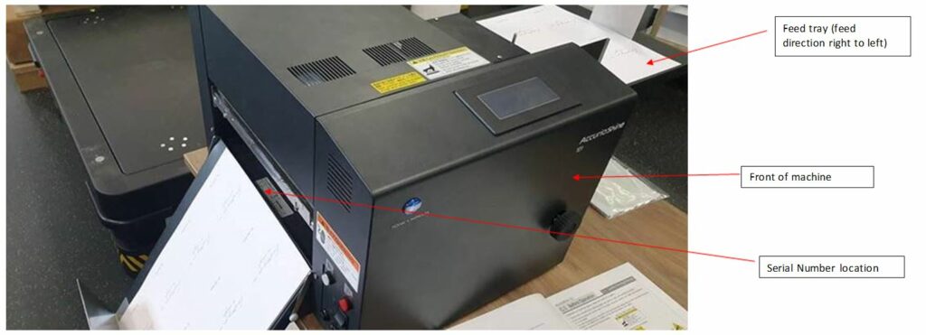 Where is the Serial Number for a Konica Minolta?