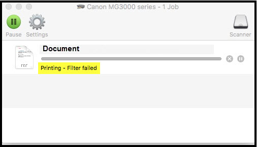 Why Is My Canon Printer Showing "Filter Failed